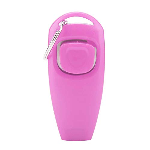 EVTSCAN Pet Puppy Clicker Pfeife Hundetraining Gehorsam Katzentrainer Schlüsselanhänger Hilfe Click(Rosa) von EVTSCAN