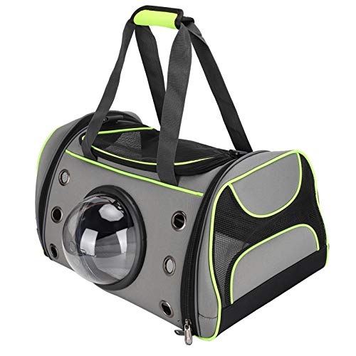 EVTSCAN Pet Travel Carrier Bag, Airline Approved Soft-Sided Pet Travel Carrier für Hunde und Katzen, zusammenklappbarer tragbarer Pet Carrier mit Schloss(L-Grün) von EVTSCAN