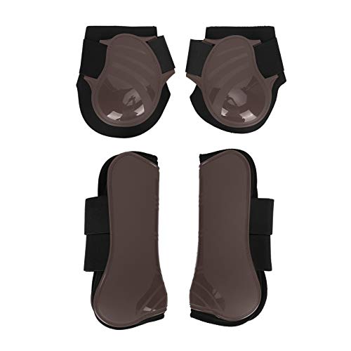 EVTSCAN Pferdeschienenstiefel, Equine Leg Guard Protector, Legging-Anzug für Vorderbein- und Hinterbeinstütze für Reitausrüstung(L) von EVTSCAN