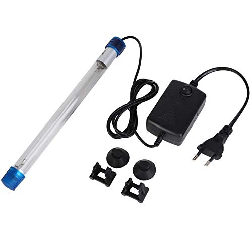 EVTSCAN UV-Licht Algen Bakterien Abtötungslampe, tragbares UVC Desinfektionslicht, Tauchaquarium Aquarium (EU Plug)(7W) von EVTSCAN