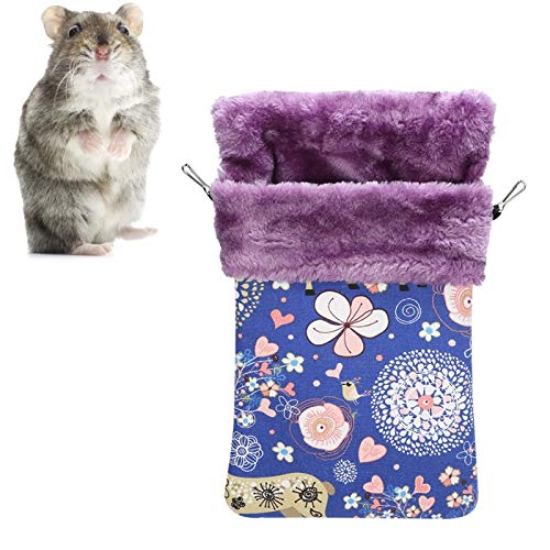 EVTSCAN Verdicken Flanell Canvas Kleine Haustiere Schlafsack Warmes Nest Hausbett für Eichhörnchen/Hamster/Zuckergleiter/Nerz/Fliegendes Eichhörnchen(L) von EVTSCAN