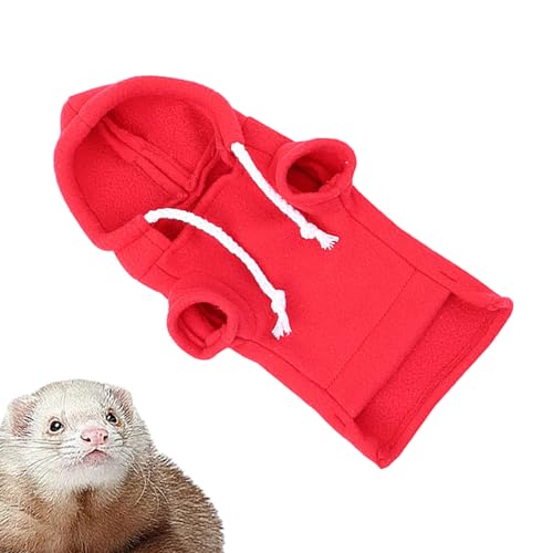 EWFAS Frettchen-Sweatshirt, Frettchen-Kleidung | Meerschweinchen-Kleidung, Hasenkostüm,Frettchen-Sweatshirt mit Kordelzug, kleine Frettchen-Kleidung, Hoodies, Meerschweinchen-Outfits für Ihre Katze von EWFAS