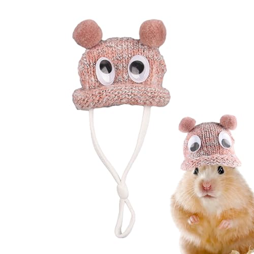 EWFAS Meerschweinchenmütze, Winzige Mütze für Hamster | Mini Handgestrickte Mützen für einen warmen, gemütlichen Winter - Weiche, gemütliche kleine Mützen für Meerschweinchen, Hamster, Hasen, 1 von EWFAS