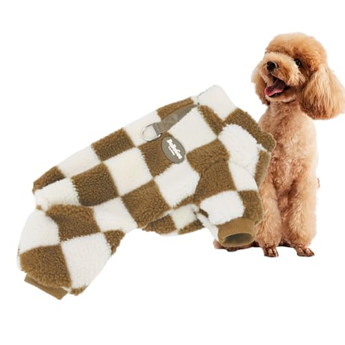EWFAS Plüsch-Hundepullover - Plüsch-Winterpulloverjacke | Winddichtes Hunde-Wintermantel-Outfit für kleine, mittelgroße und große Welpen von EWFAS