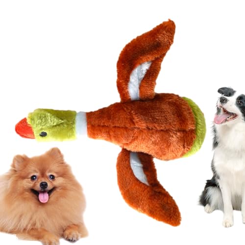 EWFAS Quietschspielzeug für Hunde,Interaktives Hundespielzeug - Bissfestes Tier-Motiv, Robustes, hübsches Plüschhunde-Quietschspielzeug für kleine, mittelgroße Hundewelpen von EWFAS