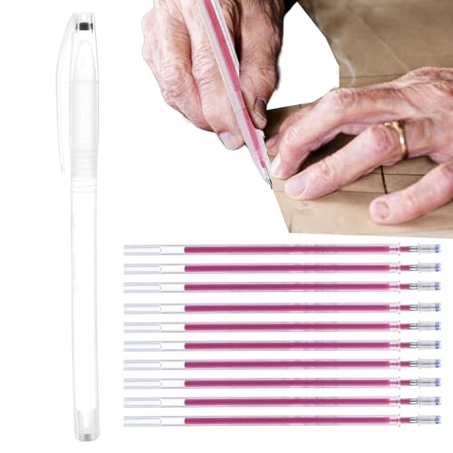 EWFAS Stoffmarker mit verschwindender Tinte - Nähmarker zum Verschwinden von Stoffen mit 10 Nachfüllungen,Quilting Marker Set Hitzeverschwindender Tintenstift Hochtemperaturverschwindender Stift von EWFAS