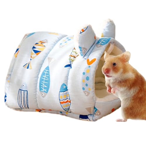 EWFAS Warmes Haustier-Hamster-Nest, Meerschweinchen-Betthöhle - Meerschweinchennest, Hamsterhöhle, Hausbett | Hamsterbett-Chinchilla-Haus für Hamster, Frettchen, Kaninchen, Rennmäuse, Papageien von EWFAS