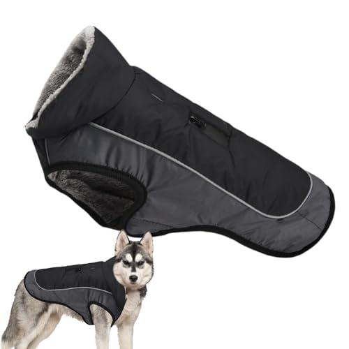 EWFAS Winterjacke für Hunde, Mäntel für kaltes Wetter für Hunde, Warme Winterjacke für Hunde, wasserdichte Winterjacke, warme Weste, Hundekleidung, Winter-Hundekleidung für große Hunde und Haustiere von EWFAS