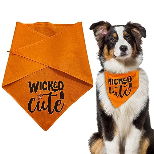 Hunde-Bandanas Halloween, Hunde-Bandana, Hunde-Welpen-Lätzchen, Verstellbares Halstuch für Hunde, waschbares Halloween-Feiertagskostüm für Haustiere und Katzen Ewfas von EWFAS