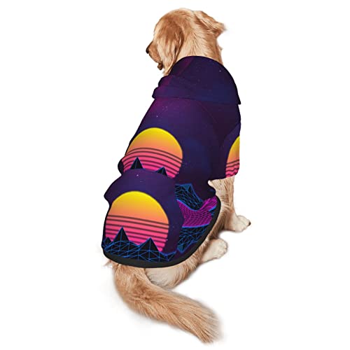 Retrowave Pictures Hunde-Sweatshirt mit Kapuze, für vier Jahreszeiten, Größe M und L von EWMAR