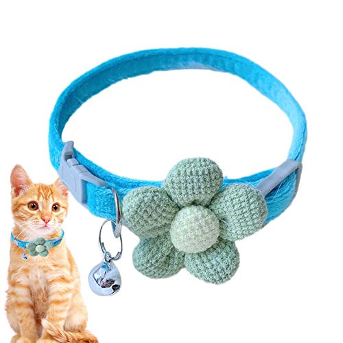 EWOKE Katze Blumenhalsband, Breakaway Katzenhalsbänder Blumen mit Glocke, Niedliche Kätzchen-Halskette für Hunde, Katzen, Welpen, Kätzchen von EWOKE