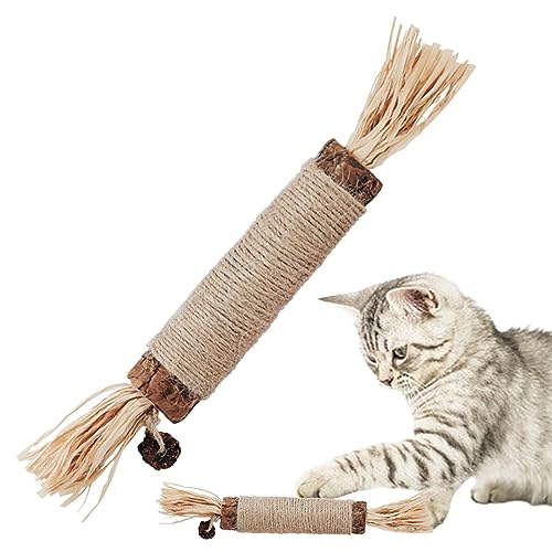 EWOKE Natürliche Silvervine Sticks Katzenspielzeug - Zahnreinigungs-Katzenspielzeug für Aggressive Kauer,38 * 4 c große, ganz natürliche Dentals-Leckereien für Kätzchen – Fördert gesundes Zahnfleisch von EWOKE