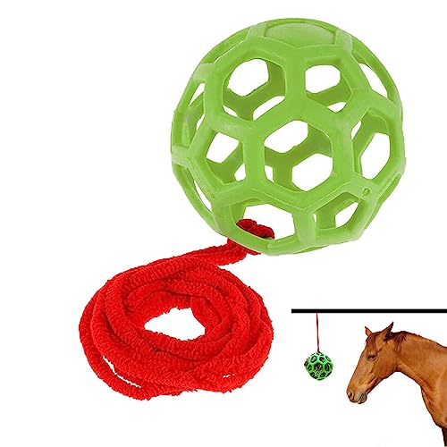 EWOKE Pferdeball-Leckerli-Spielzeug - Feeder Ball Slow Feed Heu Feeder Spielzeug - Ziegenspielzeug, Pferdestall-Spielzeug, Pferdespielzeug für Pferde zum Spielen, Ziegen-Futterball-Spielzeug von EWOKE