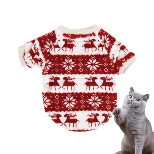 EWOKE Weihnachts-Hundepullover, Welpe Kätzchen Weihnachten weicher Weste Pullover, Haustierkostü -Zubehör für Weihnachtsfeier, Mottoparty, Foto-Requisiten, Weihnachtsreisen, Spaziergänge von EWOKE