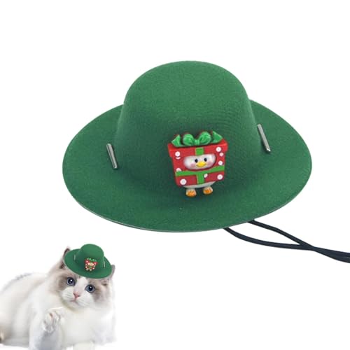 EWOKE Weihnachtshundemütze | Verstellbare Hundemütze für kleine Hunde - Weihnachtskostüme für Katzen, Haustier-Cosplay-Kostüme, Katzen-Outfits, Kätzchen-Weihnachtskostü für die Weihnachtsfeier von EWOKE