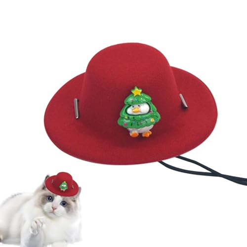 EWOKE Weihnachtsmützen für Hunde - Lustige verstellbare weiche Haustier-Cosplay-Kostüme für Katzen und Hunde - Weihnachtskostüme für Katzen, Haustier-Cosplay-Kostüme, Katzen-Outfits von EWOKE