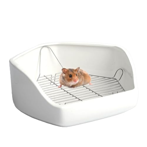 Hamster-Katzentoilette,Bunny Corner Wurf-Kaninchentoilette - Eck-Katzentoilette, Hamstertöpfchen-Trainer, fünfeckiges Toiletten-Kaninchentöpfchen für Meerschweinchen Chinchilla Ewoke von EWOKE