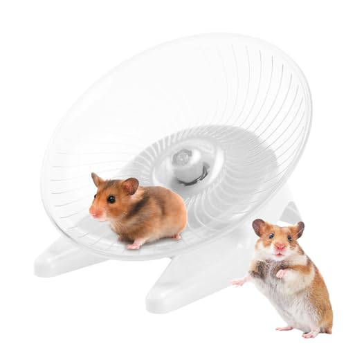 Hamster-Übungsrad,Ultra-leises, transparentes Trainingsrad für Hamster - Kleintierbedarf für Zwerghamster, Goldbären, Honighasen, Fettschwanz-Rennmäuse und Hamster Ewoke von EWOKE