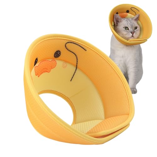 Kegel für Katzen,Weiches Katzen-Donut-Halsband mit niedlichem Tiermuster - Hunde-Donut-Halsband, Hundekegel, Kätzchenkegel für Katzen und Hunde, schützt Wunden Ewoke von EWOKE