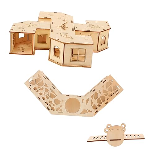 EXAOMBLE 1 Satz Holz Hamster Tunnel Teiliges Kletter und Versteckspielzeug für Zwerghamster und Mäuse Fördert Aktivität und Gesundheit Sicher und Langlebig EXAOMBLE 1 Satz Holz Hamster Tunnel Teiliges Kletter und Versteckspielzeug für Zwerghamster und Mäuse Fördert Aktivität und Gesundheit Sicher und Langlebig von EXAOMBLE