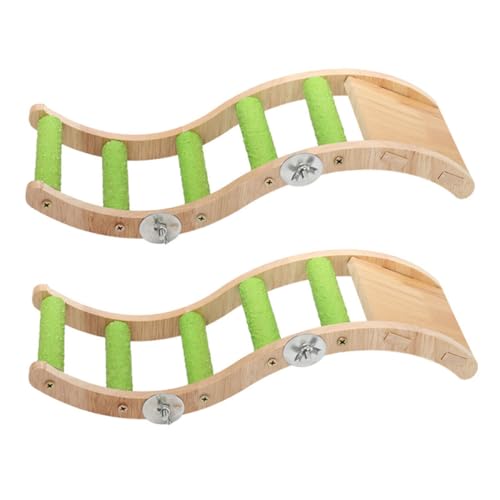 EXAOMBLE 2Stücke Holzleiter für Papagei Zubehör und Einladend für Wellensittiche und Andere Fördert Gesundheit und Bewegung im Vogelkäfig EXAOMBLE 2Stücke Holzleiter für Papagei Zubehör und Einladend für Wellensittiche und Andere Fördert Gesundheit und Bewegung im Vogelkäfig von EXAOMBLE