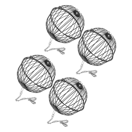 EXAOMBLE 4 Stück Hamsterkäfig Kaninchen-heu-futterball Futterspender Für Kaninchen Futterautomat Für Haustierkäfige Kaninchen Hängender Grasball Rostfreier Stahl Black EXAOMBLE 4 Stück Hamsterkäfig Kaninchen-heu-futterball Futterspender Für Kaninchen Futterautomat Für Haustierkäfige Kaninchen Hängender Grasball Rostfreier Stahl Black von EXAOMBLE
