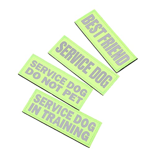 EXAOMBLE 4Stücke Reflektierende Service Dog Patches für Haustiere Verschleißfeste für Nachtspaziergänge Nylonmaterial Hundezubehör EXAOMBLE 4Stücke Reflektierende Service Dog Patches für Haustiere Verschleißfeste für Nachtspaziergänge Nylonmaterial Hundezubehör von EXAOMBLE