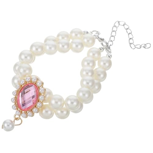 EXAOMBLE Halskette mit Haustierperlen Katzenzubehör Halskette für Katze Hundehalsband Halskette mit Hundeketten Katzenhalsband-Anhänger Hund Halskette Hundeschmuck Abs Rosa EXAOMBLE Halskette mit Haustierperlen Katzenzubehör Halskette für Katze Hundehalsband Halskette mit Hundeketten Katzenhalsband-Anhänger Hund Halskette Hundeschmuck Abs Rosa von EXAOMBLE