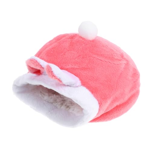 EXAOMBLE Hamster Winterbett haustierbett pet Bed Igelkorb Kleintierkorb Igelhöhle Rattenstreu Kaninchen-Hängemattenbett Vlies Katzentasche Nest Haustier warmes Bett kleines Tierbett Rosa von EXAOMBLE