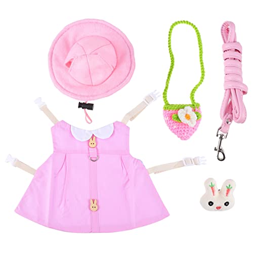 EXAOMBLE Haustiere Leine Kostü Set Für Walking Rabbit Cat Meerschweinchen Hamster Dress Up von EXAOMBLE