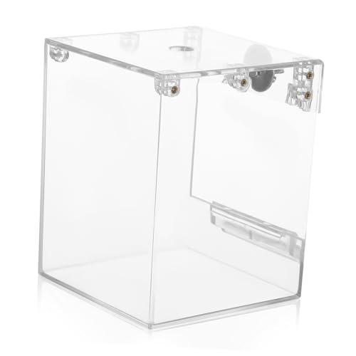 EXAOMBLE Kasten Papageien-badebox Vogeltränke Zum Aufhängen Für Käfig Vogelduschbad Papagei Badewanne Würfel Vogel Badewanne Klare Vogeltränke Für Käfig Papagei Badeschale Acryl Transparent von EXAOMBLE