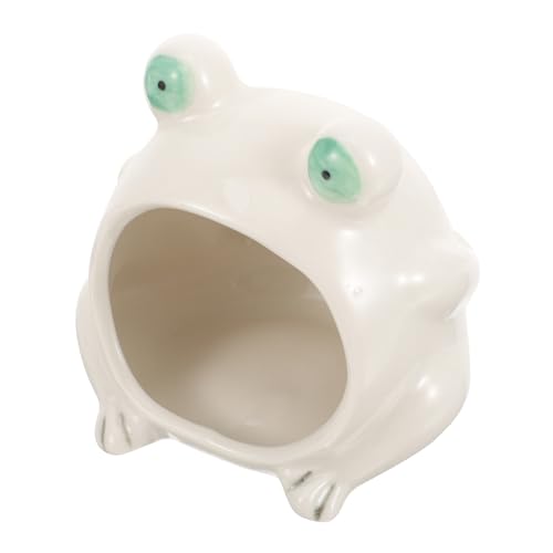 EXAOMBLE Keramisches Hamsterhaus Froschform Kühlnest für Kleine Haustiere zu Reinigen für Schlaf und Perfekter Rückzugsort für Hamster und Co EXAOMBLE Keramisches Hamsterhaus Froschform Kühlnest für Kleine Haustiere zu Reinigen für Schlaf und Perfekter Rückzugsort für Hamster und Co von EXAOMBLE