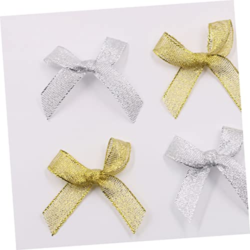 EXCEART 100st Bandschleifen Für Gefälligkeiten Satin Geschenke Bögen Mini-Satin-Schleife Mini Satin Bowknot Haarschmuck Selber Machen Kleine Bastelbögen Handdekor Dekorationen Schüttgut von EXCEART