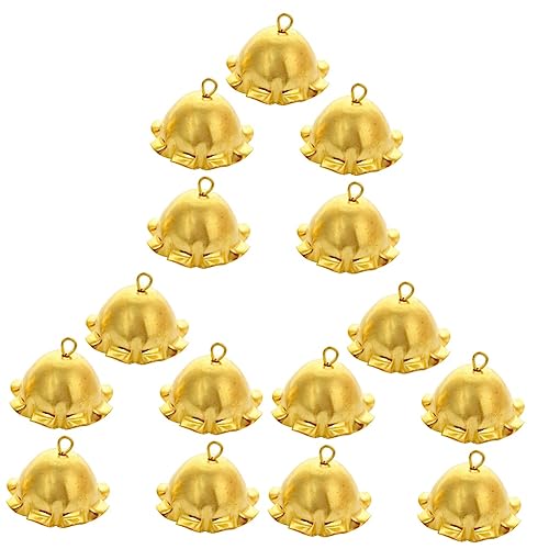 EXCEART 15 STK Selbstgemachte Glocke Messingbeschläge Weihnachtsschmuck Messingdekor Christbaumschmuck Messingglocken Weihnachtsdekoration Partyzubehör Glockenförmig Glockenschmuck Kupfer von EXCEART