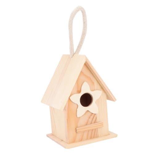 EXCEART Vogelnest Aus Holz Kleines Vogelhaus Papageienkäfig Vogelhotel Aus Holz Rustikale Dekoration Unfertiges Vogelhaus Malen Sie Ihr Vogelhaus Garten Vogelhaus Kind Drinnen Kleines von EXCEART