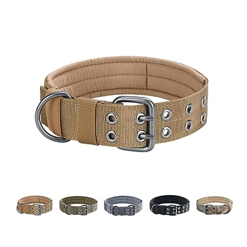 EXCELLENT ELITE SPANKER 1,5“ Breite militärische Hundehalsband einstellbare Metall D-Ring & Schnalle Arbeiten Hundehalsband für mittlere große Hunde(COB-XL) von EXCELLENT ELITE SPANKER