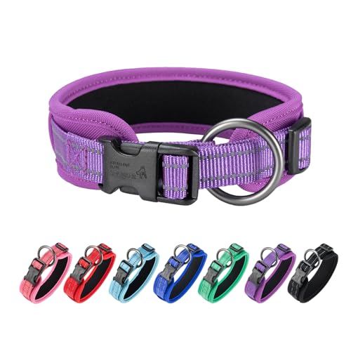 EXCELLENT ELITE SPANKER Premium Hundehalsband Ultra Comfort gepolstertes Hundehalsband mit Schnellverschluss Super einstellbar für alle Rassen(PUL-XL von EXCELLENT ELITE SPANKER