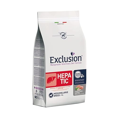 CROCCHETTE EXCLUSION MONOPROTEIN VET DIET HEPATIC MEDIUM E LARGE BREED. 12KG von Exclusion