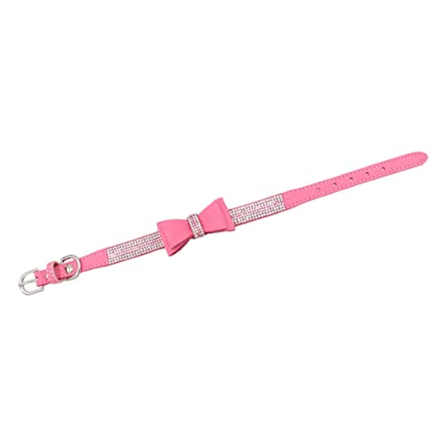 EXHUMKY 1 Satz Diamanthalsband Für Haustiere Kette Maulkörbe Hundehalsband Welpe Mit Halter Led-hundehalsband Schließe Gebell Trainingskragen Bellendes Halsband Dual Glocke Mikrofaser Rosa von EXHUMKY