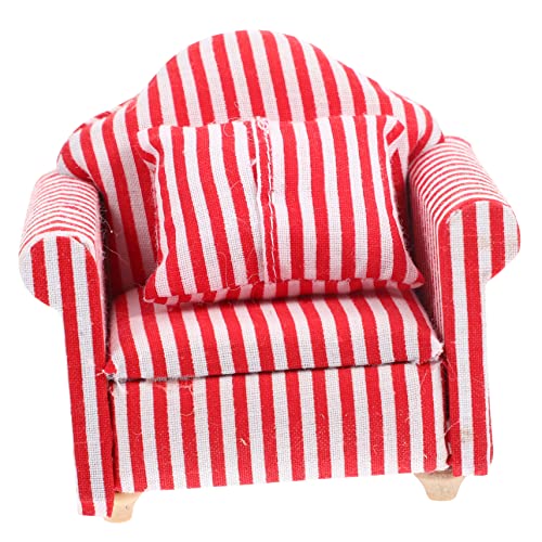 EXHUMKY 1 Satz Mini Sofa für Kleintiere Roter und Weißer Gestreifter Hamster und Chinchilla Spielplatz Tragbares Nest für Spiel und im Käfig aus Hochwertiger Leicht und Langlebig EXHUMKY 1 Satz Mini Sofa für Kleintiere Roter und Weißer Gestreifter Hamster und Chinchilla Spielplatz Tragbares Nest für Spiel und im Käfig aus Hochwertiger Leicht und Langlebig von EXHUMKY
