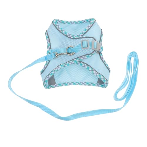 EXHUMKY 1 Satz Reflektierendes Hundegeschirr Für Hunde Auto Hundeseil Hundekette Hundezubehör Hundepatches Für Geschirr Hund Kette Halsband Haustier Träger Co Polyester Sky-Blue von EXHUMKY