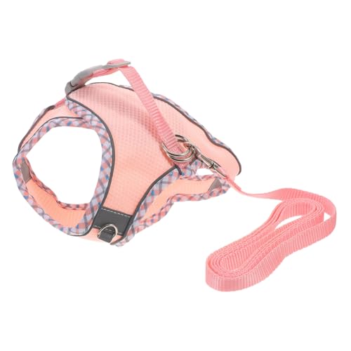 EXHUMKY Hundewelpen 1 Satz Reflektierendes Hundegeschirr Hund Pinkelt Hundekotschaufel Co Haustierbedarf Hundebedarf Lederband Laufweste Dekoratives Welpengeschirr Outdoor Hundegeschirr Polyester Rosa von EXHUMKY