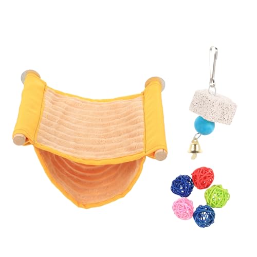 EXHUMKY 1 Set Haustier Hängematte, Haustier Papagei Hängematte, Papagei Hängematte, Spielzeug, Vogelbälle, Spielzeug, Hamster, Warmes Nest, Papagei Vogel Hängematte, Vogelkäfig von EXHUMKY