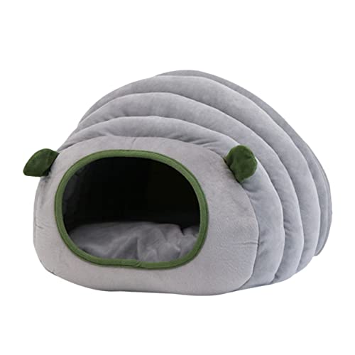 EXHUMKY 1Stk Katze schlafnest Hundeunterlage Käfige Hamsterkäfig Katzennest Hamsterbett haustierbett pet Bed Katzenhöhle katzenhaus Katzenschlafbett Haustier warmes Bett Kristallsamt Grey von EXHUMKY