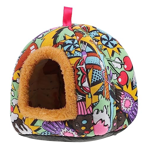 EXHUMKY 1Stk kleines Haustiernest Träger Zwerg Hamster Toilette Sachen Käfig Und Hamster Nest Pet Nest Hamster Sleeping Nest Comfy Pet Bed Schlafsack Haustierbetthaus Hamsterbett Segeltuch von EXHUMKY