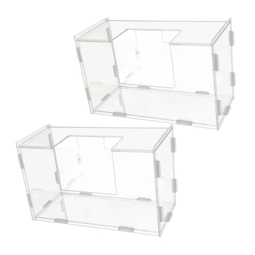 EXHUMKY 2St Hasengrasständer Kaninchen Heu Meerschweinchenkäfig Wahl des Züchters Hasen Futterständer Hasen Futterspender Futterrinne für Kaninchen Feeder für Kaninchen Acryl Transparent von EXHUMKY