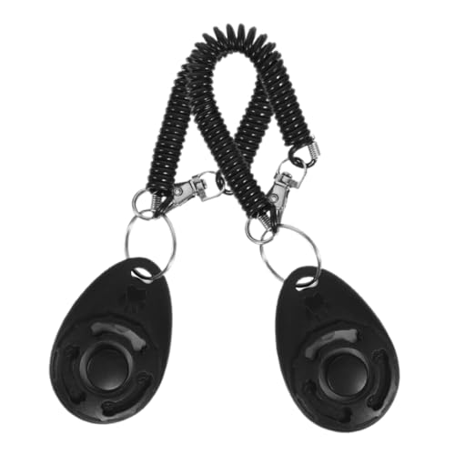 EXHUMKY 2St Klicker für Haustiertraining Clicker für Hunde Haustierklicker Vogel-Clicker-Trainingsset Clicker für das Training von Haustieren Interaktive Hundeklicker Abs Black von EXHUMKY