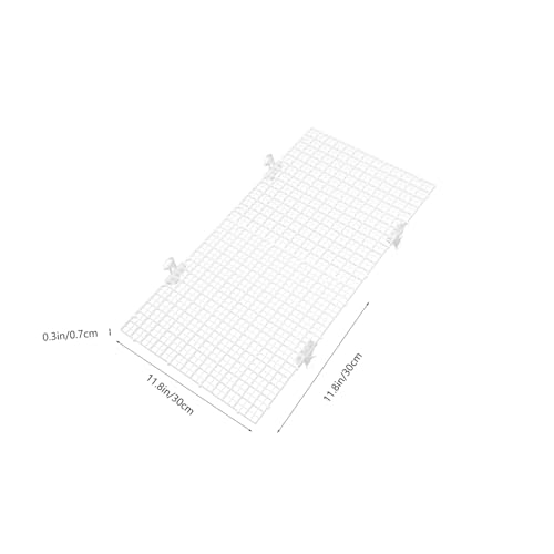 EXHUMKY 2st Aquariumabdeckung Filter Haken Krabbennetz Fischbecken Mit Trennwand Angelgerät Aquarium Geführt Prüfen Aquarium Licht Kanister Pool-Netz Trennwand Für Aquarien Plastik Weiß von EXHUMKY