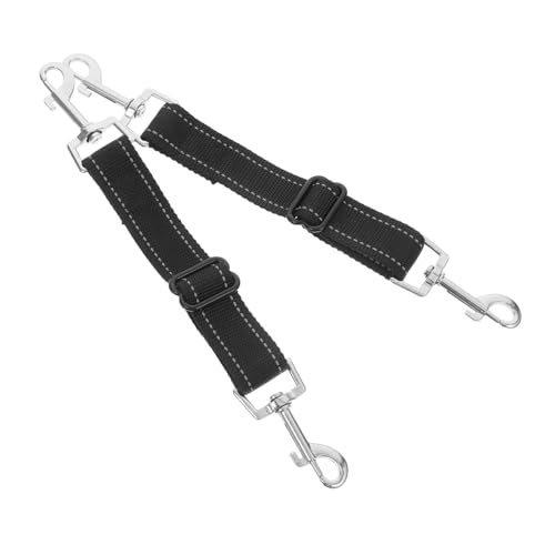 EXHUMKY 2st Verbindungsstück Für Hundehalsband Absorber Für Hundeleinenverlängerung Austausch des Leinenclips Clips Für Hundehalsbänder Kragen Zum Sicherheitsclip des Geschirrs Black Nylon von EXHUMKY