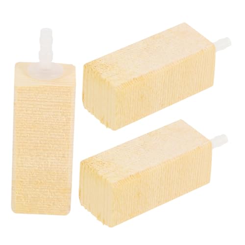 EXHUMKY 3 Stück Luftpumpe Zubehör Fischglas Diffusor Aquarium Protein Skimmer Blasenstein Praktischer Luftstein Luftsprudler Protein Skimmer Holz Bubbler Aquarium Luftstein von EXHUMKY